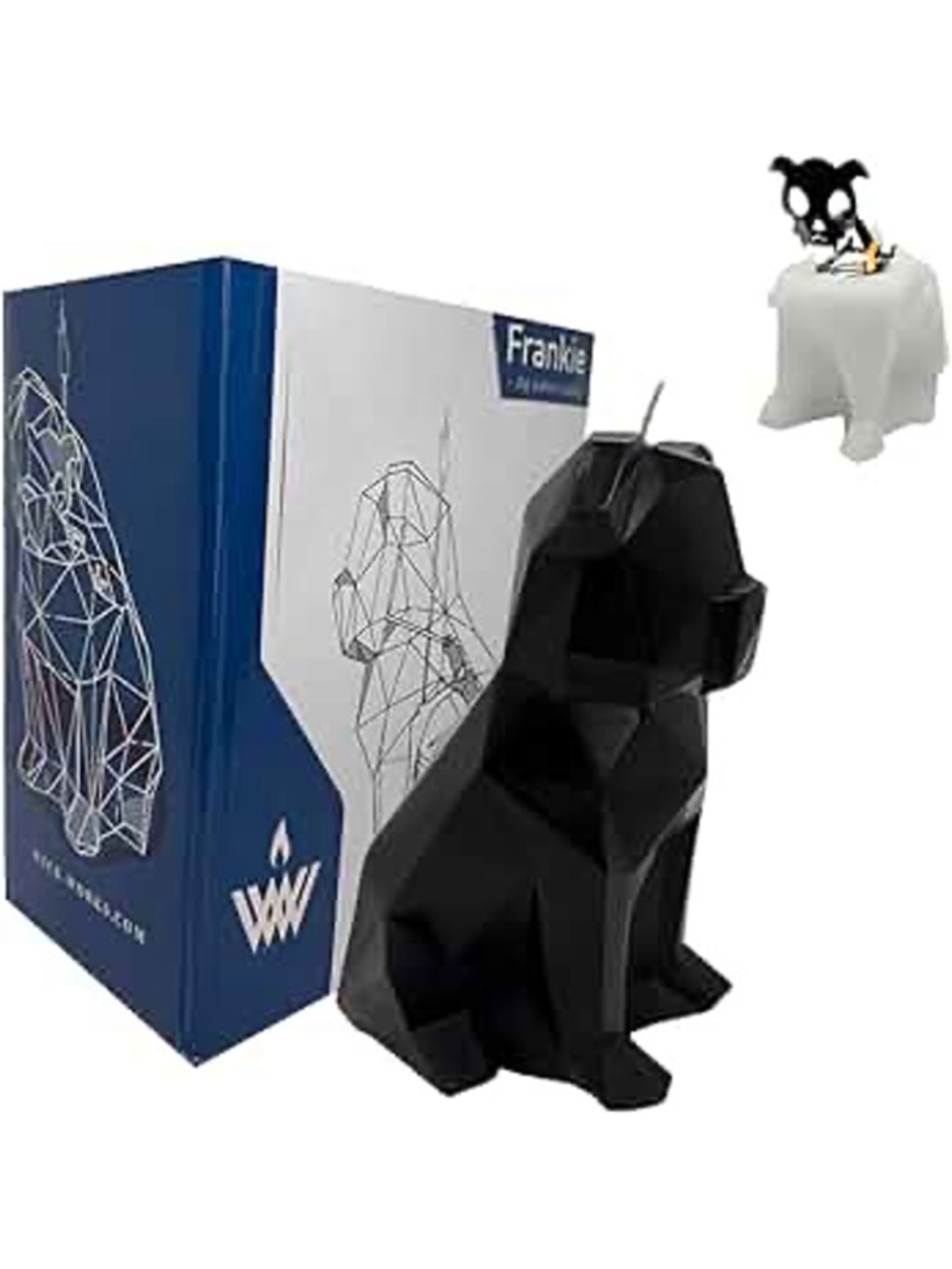 Wick Works “Frankie” Geometric Dog Skeleton Reveal Candle